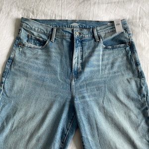 Old Navy High-Waisted Straight Raw-Hem Jeans